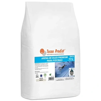 Imagen de Arena de Silex Premium para Piscinas Tecno Prodist (Saco 10 Kg) Granulometría 0,4 a 0,8 mm Ideal el Filtro su Piscina.