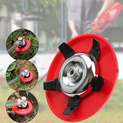 Imagen de Disco Desbrozadora, Cuchilla Desbrozadora con 2 Tipos De Cuchillas Corte, Universal para Multifuncionales Accesorios Campo Arroz Secano