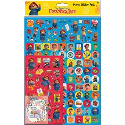 Imagen de Paper Projects 01.70.22.028 Adventures of Paddington Mega Sticker Pack Producto oficial Reutilizable en superficies no porosas, multicolor, 35 cm x 23