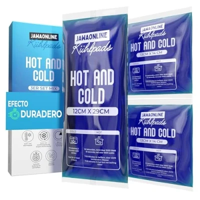 Imagen de JAWA Cooling Pads Gel Mix Compresa Refrescante Reutilizable con Efecto Inmediato Flexible Frío Calor Premium Coolpack Almohadilla Uso Versátil