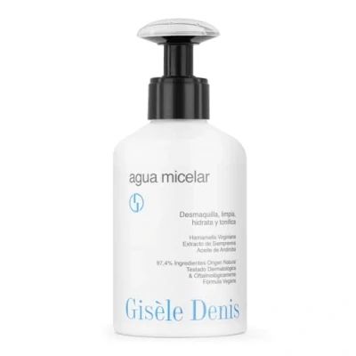 Imagen de GISÈLE DENIS Agua Micelar Desmaquillante 250 ml, Desmaquilla, Hidrata, Tonifica, Elimina Impurezas, Cuidado Facial, con Hamamelis, para Todo Tipo de Piel, Propiedades Astringentes, Fácil Aplicación
