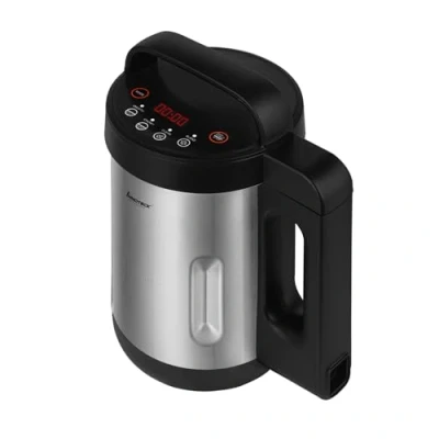 Imagen de Innoteck Kitchen Pro Máquina de sopa 1,6 L con jarra acero inoxidable, ideal para sopas suaves y gruesas o batidos saludables, 4 funciones preestablecidas, pantalla temporizador digital,