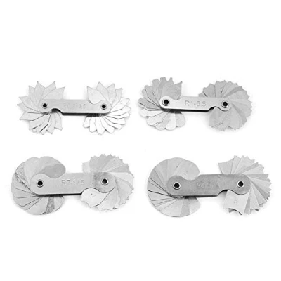 Imagen de 4 Piezas Radio medidor de filete acero inoxidable R0.3 1.5 / R1 6.5 R7 14.5 R15 25