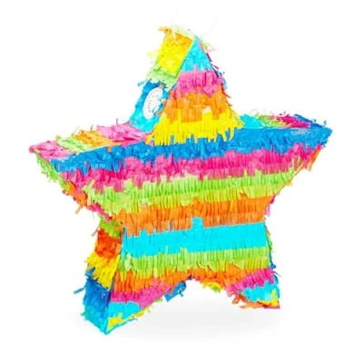 Imagen de Relaxdays Star Piñata Estrella sin Relleno, Papel, Multicolor, 43,5 x 45,5 9 cm, Color, Pinata einzeln (10025174)