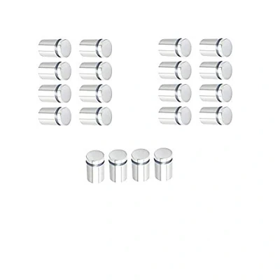 Imagen de 20PCS 12 x 20 mm Plata Acero Inoxidable Vidrio Standoff Holder Tornillo, Publicidad Clavos Tornillos de Hardware