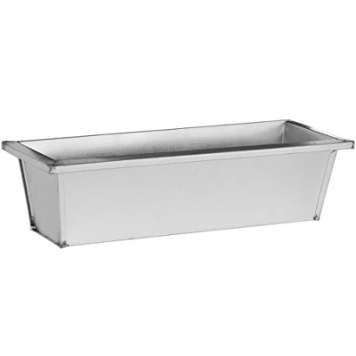 Imagen de Jardinera Dehner, caja de flores, aproximadamente 50 x 17 13 cm, metal, plata