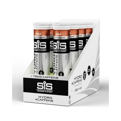 Imagen de Science in Sport HYDRO comprimidos, Comprimidos de cafeína 160 uds. Cola electrolitos, Veganos y sin gluten, 75mg cafeína, efervescentes para hidratación