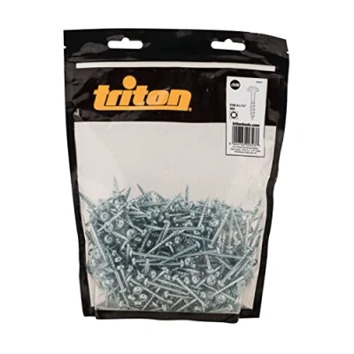 Imagen de Triton 560821 Tornillos Galvanizados con Cabeza de Arandela y Rosca Gruesa, Plata, 8 x 1 1/2 Inch, Set 500 Piezas