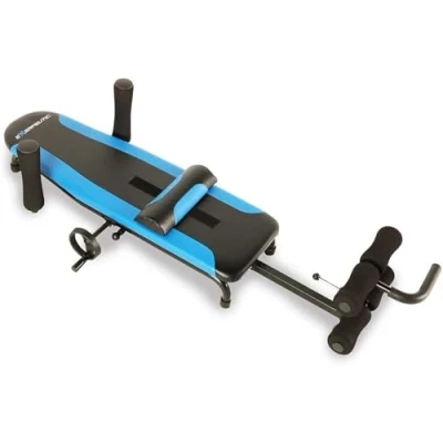 Imagen de Exerpeutic Mesa de tracción inversión alternativa, proporciona alivio del dolor espalda baja sin estar boca abajo, cama estiradora portátil para el hogar, capacidad 350 libras, azul/negro