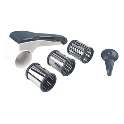 Imagen de FACKELMANN Rallador Cocina Profesional para Queso, Frutos Secos easyprepare, en plástico y acero inoxidables de admirables, blanco, azul e inox, 5uds.