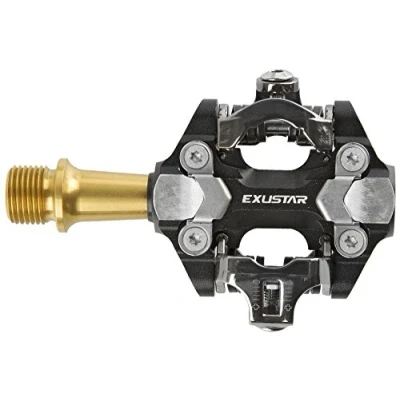Imagen de Exustar EPM222TI Pedales de MTB, Unisex Adulto, Negro, 256 gr