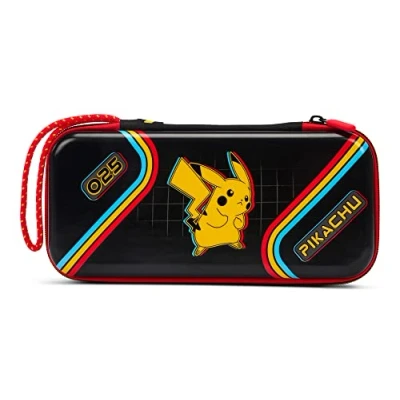 Imagen de PowerA Funda Slim Travel Pro para Modelo OLED, Nintendo Switch y Lite Pokémon: Pikachu Arcade, Carcasa Dura, Protectora, de Juegos, Consola