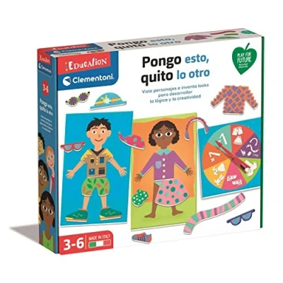 Imagen de Clementoni Pongo Esto, Quito Lo Otro, Juego Educativo, Juguete en Español a Partir de 3 años (55449)