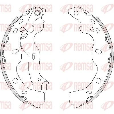 Imagen de REMSA 4227.00 Zapatas de Freno Eje trasero 220 35 con palanca SUZUKI: SX4 I Hatchback