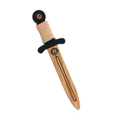 Imagen de Liontouch Espada WoodyLion, Oro y Rosa Pequeña Juguete de Espuma con Aspecto Madera para Juego rol en el Bosque Armas Armaduras Seguras Flexibles Disfraces Trajes Niños