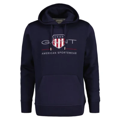 Imagen de GANT REG Archive Shield Jersey con capucha, Hombre, Talla: XXL, Evening blue