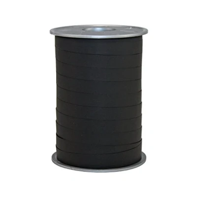 Imagen de PRÄSENT Cinta Regalo Negro Mate, 200 m de a Rayas Paperlook para Envolver Regalos, 10 mm Ancho, Accesorios decoración y Manualidades, embalar Decorativa Ocasiones Especiales