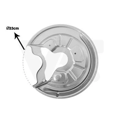 Imagen de VAN WEZEL 7622373 Chapa Protectora de Disco Freno Eje trasero izquierda VOLKSWAGEN: Golf 5, 6, SEAT: Leon II Hatchback