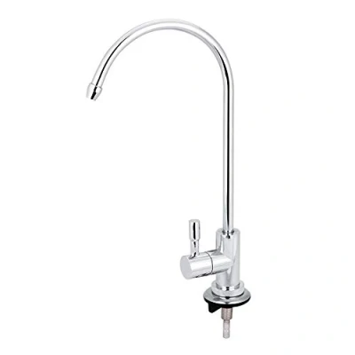 Imagen de Zerodis Grifo ósmosis inversa de Fregadero 1/4 &#039;&#039; Acero inoxidable Cromado plateado Osmosis Conexión rápida para Filtro agua potable