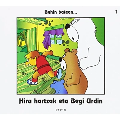 Imagen de HIRU HARTZAK ETA BEGI URDIN: 1 (BEHIN BATEAN EUSK)