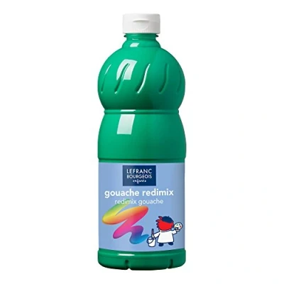 Imagen de Lefranc Bourgeois Témperas para niños, Color verde franco, 1,000 ml (Lefranc &amp; 188034)
