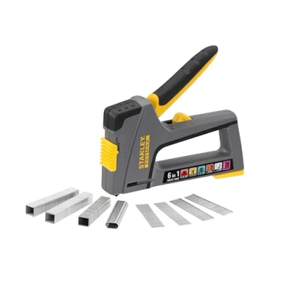 Imagen de STANLEY FATMAX Grapadora 6 en 1, Compacta, Fácil Carga de Grapas, Cuerpo Abs Reforzado, Intensidad Variable, Mango Agarre Suave, Acepta Tamaños Grapa FMHT6 70868