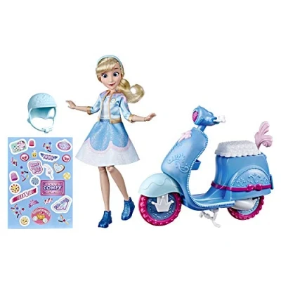 Imagen de Disney Princess Muñeca Cenicienta Y Scooter, Multicolor, (Hasbro E89375L0)