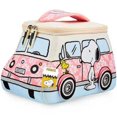 Imagen de Get Trend Peanuts Snoopy Bolsa Aseo con 2 Compartimentos, Neceser de Viaje Mujer y Chica Adolescente para Viaje, Maquillaje, Regalo Original (Rosa Snoopy)