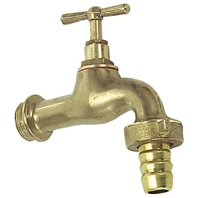 Imagen de SATURNIA Grifo Curvo Latón Pulido Con Racord 3/4&quot;