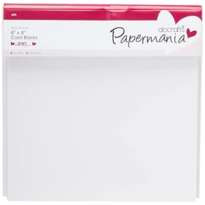 Imagen de Papermania 151401 Tarjetas en blanco (6 unidades, 300 g/m², 20 x cm aprox.), color
