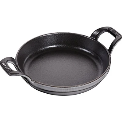 Imagen de Staub 40509 552 Fuente Redonda apilable, Hierro Fundido, Gris Grafito, 16 cm