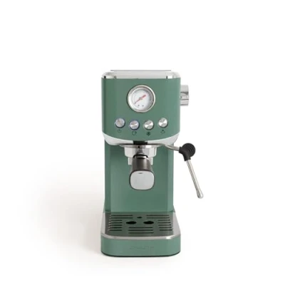Imagen de CREATE / THERA CLASSIC COMPACT/Cafetera express verde sage 20 bares, semiatuomática, función café frío, brazo doble salida, depósito 1,2L, molido y monodosis ESE 55mm, con vaporizador, 1350W