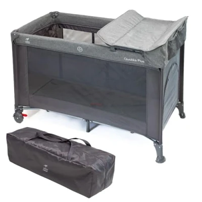 Imagen de Urban Kanga Quokka Plus Cuna de Viaje Bebe con Cambiador 60x120cm (Gris, Plus)