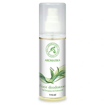 Imagen de Desodorante en Aerosol para Pies con Aceite de Arbol Del Té (Tea Tree) y Menta 100% Natural 115ml el Cuidado Pie Eliminar Mal Olor