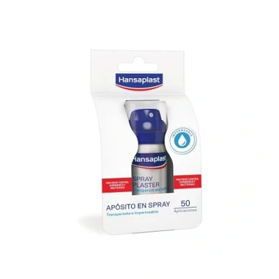 Imagen de Hansaplast apósito en spray, transparente para una protección invisible, spray desinfectante, transpirable e impermeable pequeñas heridas, 1 x 32,5 ml