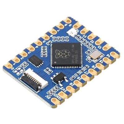 Imagen de Waveshare RP2040 Tiny Kit basado en Raspberry Pi MCU RP2040, procesador de brazo doble núcleo, 20 pines GPIO multifunción, adaptación puerto USB C a través placa adaptadora
