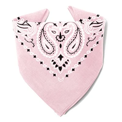 Imagen de EL BANDANA Estampado Paisley 100% Algodón Máximo grosor 20 Colores Exclusivos Rosa Vieja (Modelo Mandala)