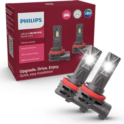 Imagen de Philips Ultinon Access LED lámpara para faros de coche (Fog H8/H11/H16), ultra compact direct fit, +80%, 6.000K, set 2