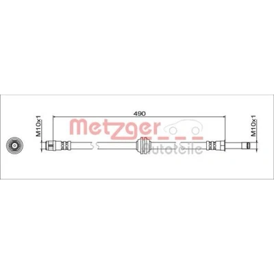 Imagen de METZGER 4111781 Latiguillos de Freno Eje delantero, izquierda, derecha 490 MERCEDES BENZ: Vito Mixto, Viano