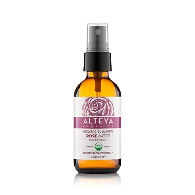 Imagen de Alteya Organics agua de Rosas en Espray 60 ml 100% Certificada Orgánica por el USDA, auténtica rosa Damascena pura y natural destilada al