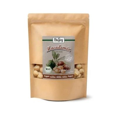Imagen de Biojoy Nueces de Macadamia Ecológicas (1 kg), crudas y enteras, sin tostar sal