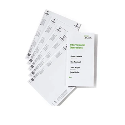 Imagen de Durable 485402 Etiqueta de inserción para las etiquetas la puerta Signo información, 149 x 297 mm, bolsa 10 piezas, blanco