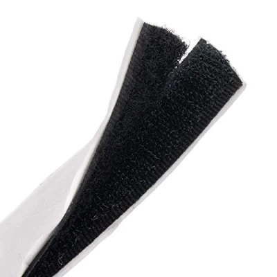 Imagen de Cinta de velcro autoadhesiva, 5 metros largo, 16 mm ancho, color negro, juego ganchos y bucle