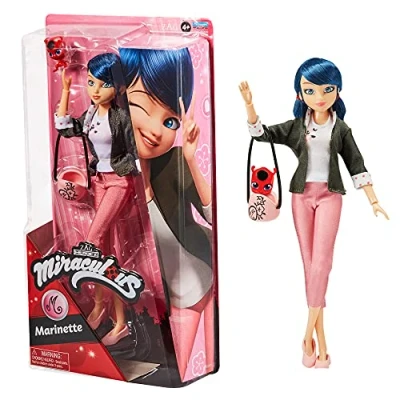 Imagen de BANDAI Miraculous Ladybug y Cat Noir Muñeca Marinette articulada 26 cm P50005