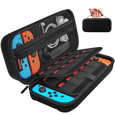 Imagen de daydayup Funda para Nintendo Switch y OLED con 20 Ranuras Tarjetas de Juego Rígido Almacenamiento en Material Consola Accesorios