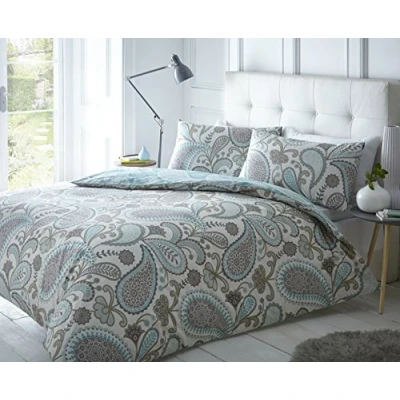 Imagen de Sleepdown, Juego de Funda Edredón y Almohada, Algodón Poliéster, Verde Azulado, Suelto