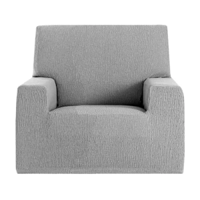Imagen de GFD Funda Sofa 1 Plaza Ajustable 70 110cm, Sillon Butaca Relax Cubre Sofá Elástica Antimanchas Lavable, Fundas Duradera Perros Gatos Mascotas (Gris, Plaza)