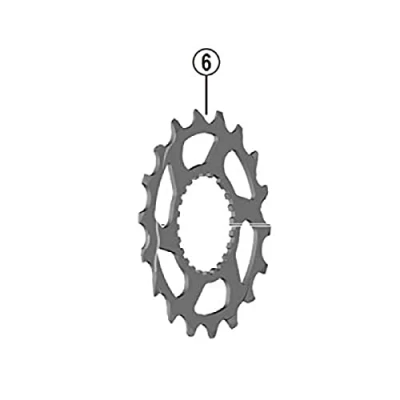 Imagen de SHIMANO Corona Individual 18D Componentes y repuestos para Bicicletas, Adultos Unisex, Multicolor, Talla única