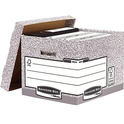 Imagen de Bankers Box Fellowes 00810 FFEU Contenedor archivo definitivo, paredes y asas reforzadas, 333 x 285 290 mm