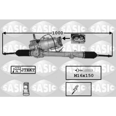 Imagen de SASIC 7170058 Cremallera de Dirección eléctrico con rótula axial, sin rótulas